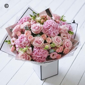 Pink roses, fresh pink flowers for a birthday or anniversary 