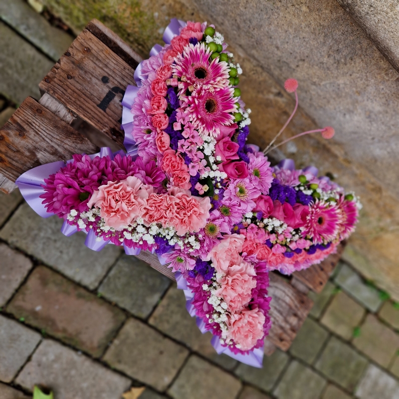 Butterfly floral tribute – buy online or call 01623 440631