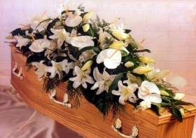 Mixed Floral Casket Cover