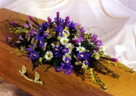 Mixed Floral Casket Cover